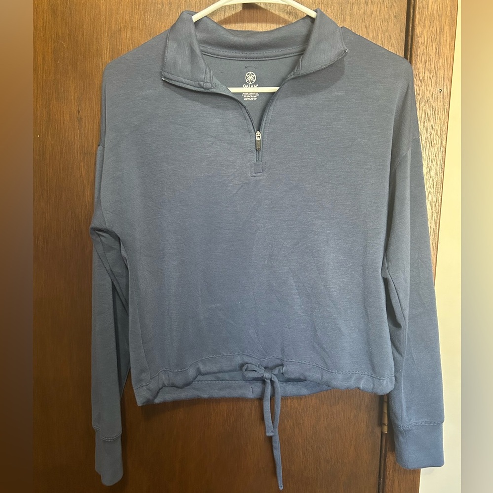 GAIAM Blue Quarter-Zip Athletic Top